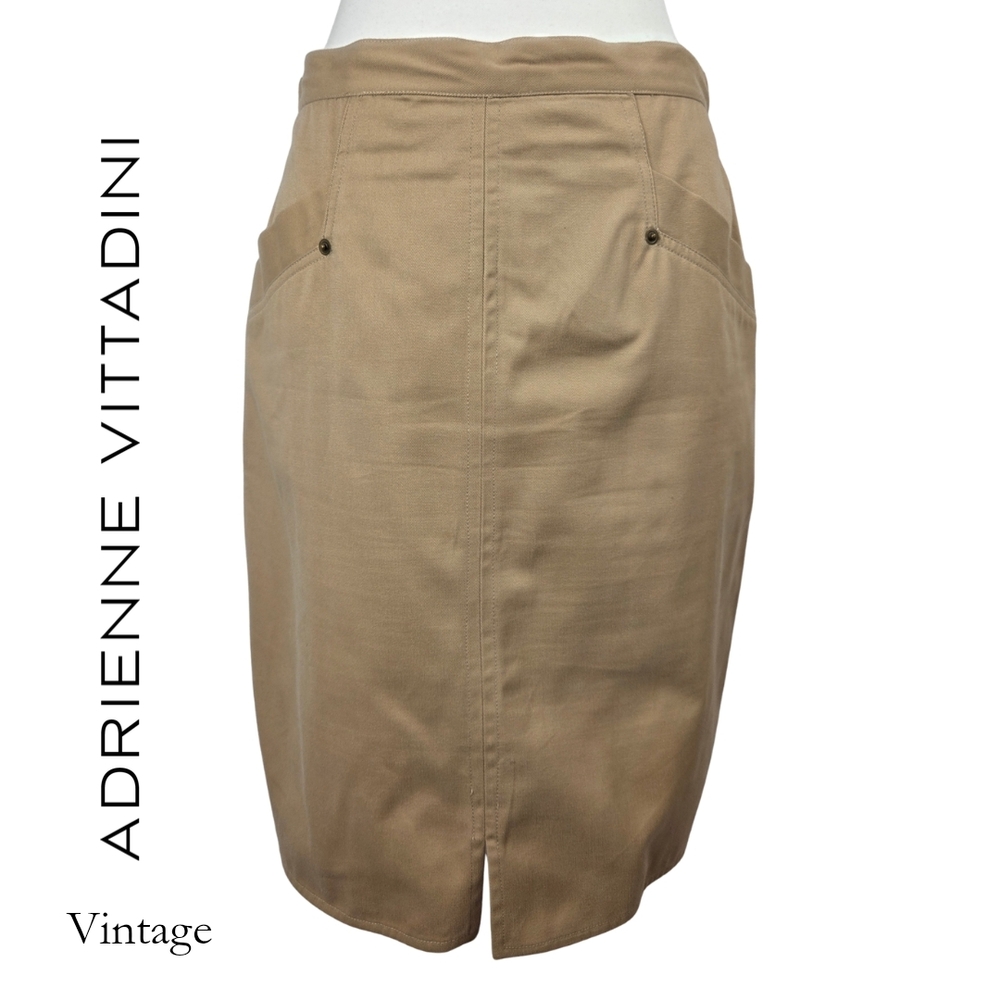 Adrienne Vittadini Tan Pencil Skirt
